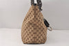 Authentic GUCCI Icon Bit Shoulder Tote Bag GG Canvas Leather 229852 Brown 4047K