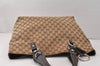 Authentic GUCCI Icon Bit Shoulder Tote Bag GG Canvas Leather 229852 Brown 4047K