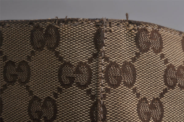 Authentic GUCCI Icon Bit Shoulder Tote Bag GG Canvas Leather 229852 Brown 4047K