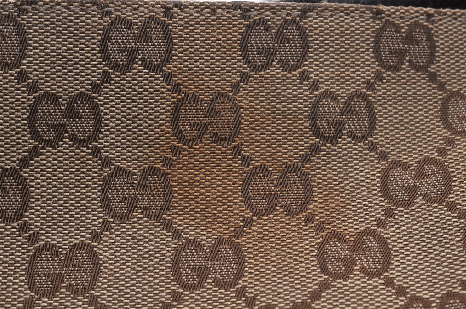 Authentic GUCCI Icon Bit Shoulder Tote Bag GG Canvas Leather 229852 Brown 4047K
