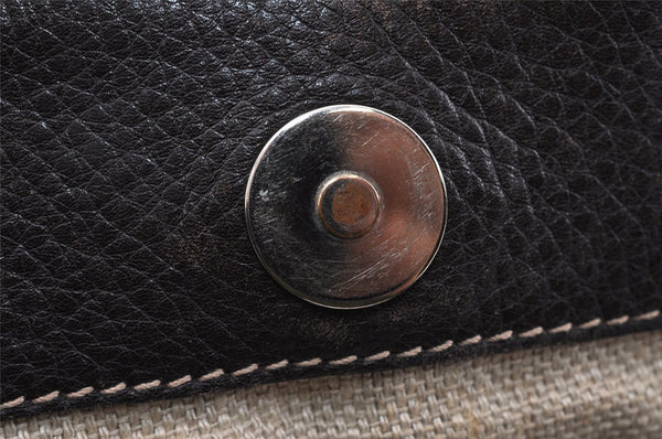 Authentic GUCCI Icon Bit Shoulder Tote Bag GG Canvas Leather 229852 Brown 4047K