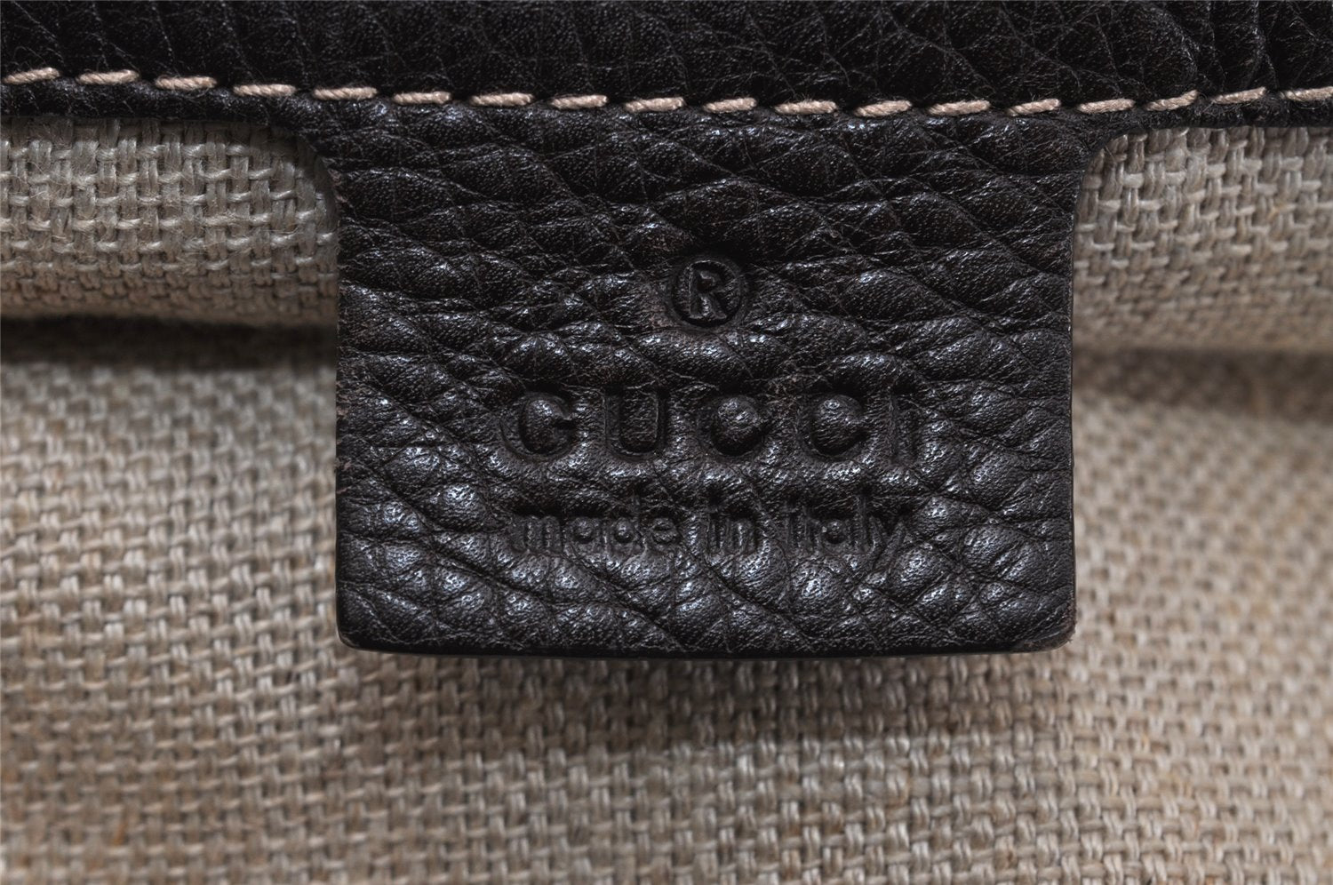 Authentic GUCCI Icon Bit Shoulder Tote Bag GG Canvas Leather 229852 Brown 4047K