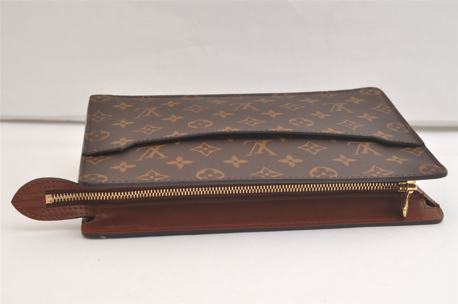 Authentic Louis Vuitton Monogram Pochette Homme Clutch Hand Bag M51795 LV 4048K