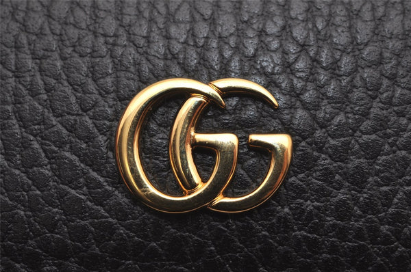 Auth GUCCI GG Marmont Double G 6 Hooks Key Case Leather 456118 Black Box 4049J