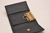 Auth GUCCI GG Marmont Double G 6 Hooks Key Case Leather 456118 Black Box 4049J