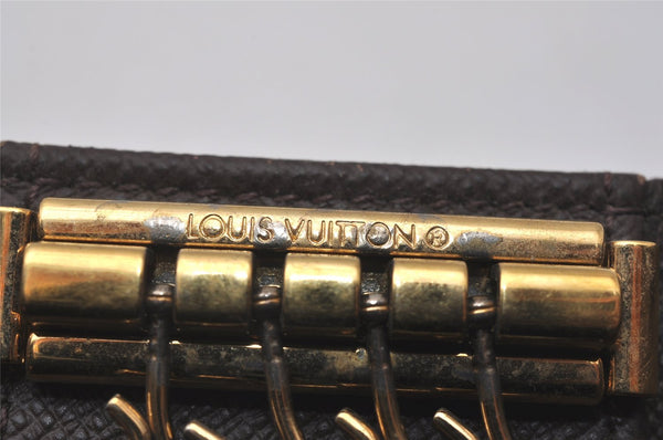 Authentic Louis Vuitton Monogram Mini Lin Multicles 4 Hooks Key Case Brown 4052I