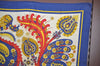 Authentic HERMES Carre 90 Scarf "SKYROS" Silk Navy 4053H