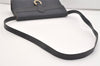 Authentic Christian Dior Trotter Shoulder Cross Bag Purse PVC Leather Blue 4053J