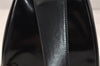Authentic GUCCI Vintage Bamboo Shoulder Bag Purse Enamel Black Junk 4053K