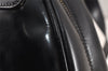 Authentic GUCCI Vintage Bamboo Shoulder Bag Purse Enamel Black Junk 4053K