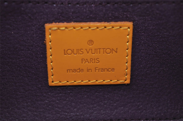 Authentic Louis Vuitton Epi Dauphine Cosmetic Pouch Yellow M48449 LV Junk 4054I