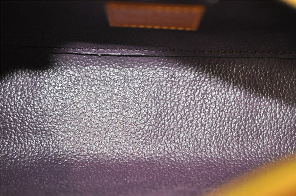 Authentic Louis Vuitton Epi Dauphine Cosmetic Pouch Yellow M48449 LV Junk 4054I