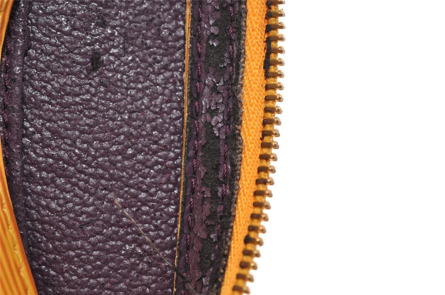 Authentic Louis Vuitton Epi Dauphine Cosmetic Pouch Yellow M48449 LV Junk 4054I