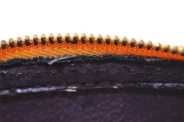 Authentic Louis Vuitton Epi Dauphine Cosmetic Pouch Yellow M48449 LV Junk 4054I