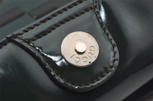 Authentic GUCCI Vintage Shoulder Hand Bag Purse Leather Green Junk 4054J