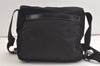 Authentic PRADA Nylon Tessuto Leather Shoulder Cross Body Bag Purse Black 4054K