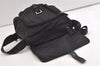 Authentic PRADA Nylon Tessuto Leather Shoulder Cross Body Bag Purse Black 4054K