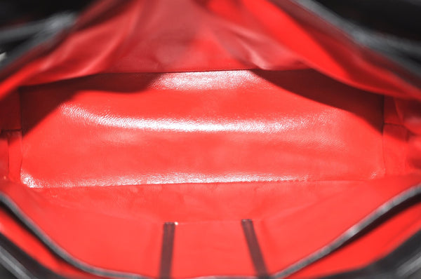 Authentic GUCCI Vintage Shoulder Hand Bag Purse Leather Black 4055G