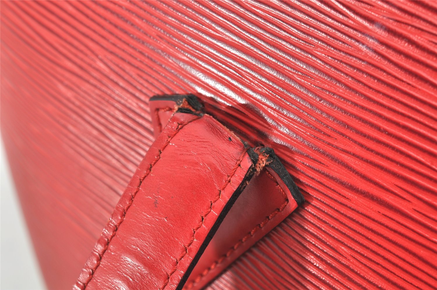 Auth Louis Vuitton Epi Saint Jacques Shopping Shoulder Bag Red M52267 LV 4055K