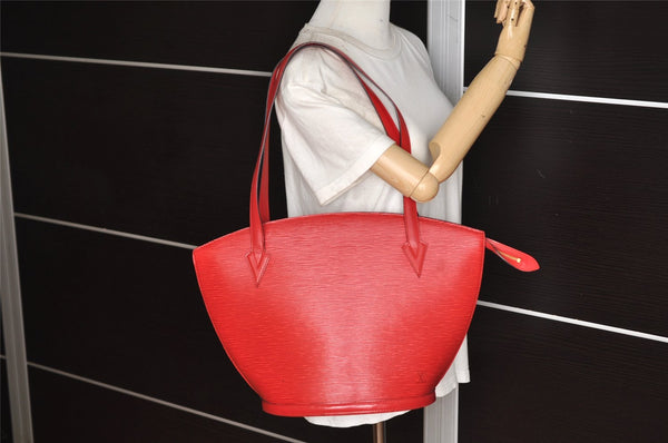 Auth Louis Vuitton Epi Saint Jacques Shopping Shoulder Bag Red M52267 LV 4055K