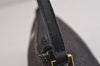 Authentic GUCCI Vintage Hand Bag Pouch Purse GG Canvas Leather 07198 Black 4057J