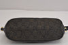 Authentic GUCCI Vintage Hand Bag Pouch Purse GG Canvas Leather 07198 Black 4057J