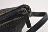 Authentic GUCCI Vintage Hand Bag Pouch Purse GG Canvas Leather 07198 Black 4057J