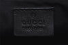 Authentic GUCCI Vintage Hand Bag Pouch Purse GG Canvas Leather 07198 Black 4057J