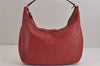 Authentic GUCCI Guccissima Charmy GG Leather Shoulder Bag 231819 Red 4058J