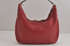Authentic GUCCI Guccissima Charmy GG Leather Shoulder Bag 231819 Red 4058J