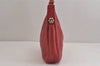 Authentic GUCCI Guccissima Charmy GG Leather Shoulder Bag 231819 Red 4058J
