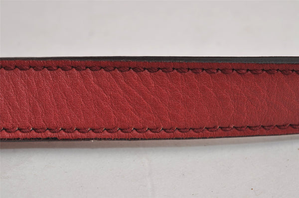 Authentic GUCCI Guccissima Charmy GG Leather Shoulder Bag 231819 Red 4058J