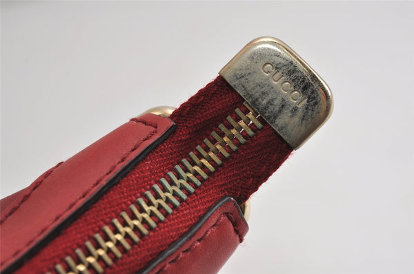 Authentic GUCCI Guccissima Charmy GG Leather Shoulder Bag 231819 Red 4058J