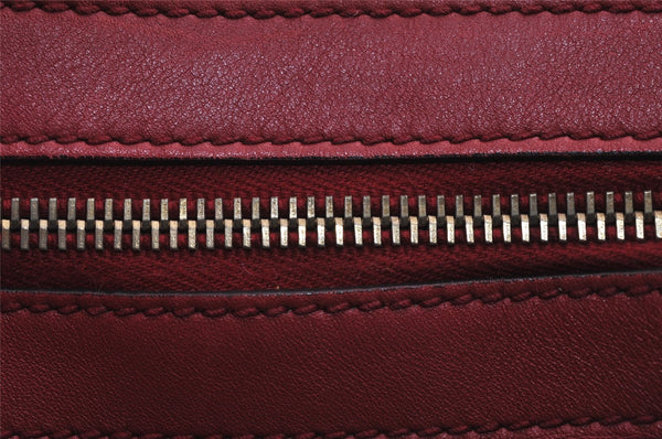 Authentic GUCCI Guccissima Charmy GG Leather Shoulder Bag 231819 Red 4058J