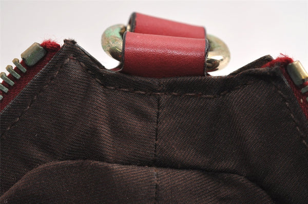 Authentic GUCCI Guccissima Charmy GG Leather Shoulder Bag 231819 Red 4058J