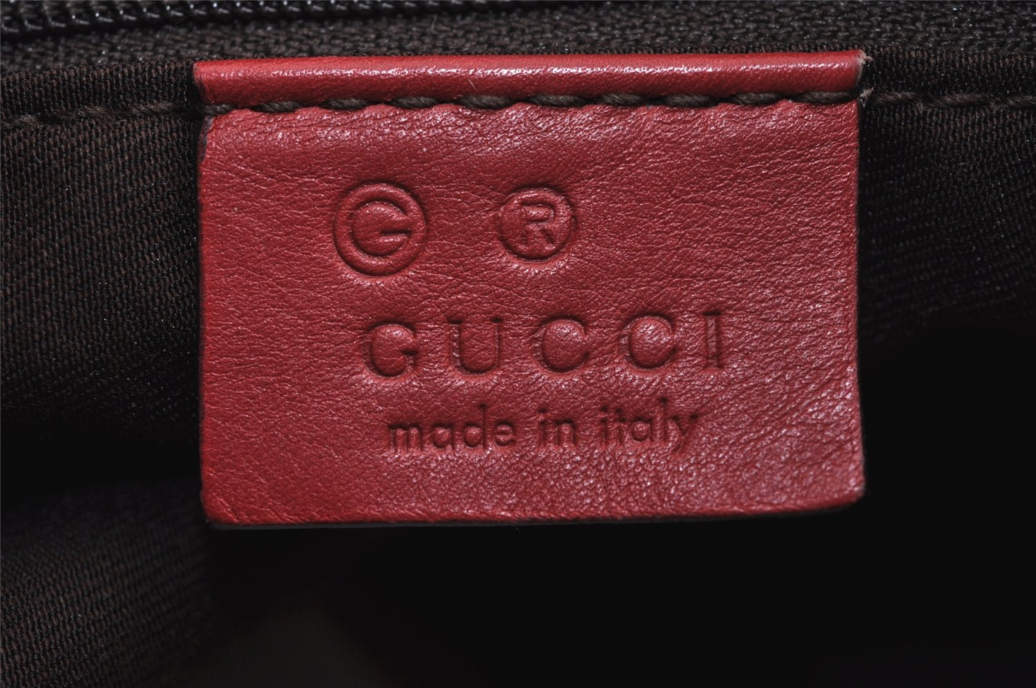 Authentic GUCCI Guccissima Charmy GG Leather Shoulder Bag 231819 Red 4058J