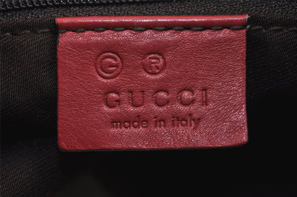 Authentic GUCCI Guccissima Charmy GG Leather Shoulder Bag 231819 Red 4058J