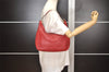 Authentic GUCCI Guccissima Charmy GG Leather Shoulder Bag 231819 Red 4058J