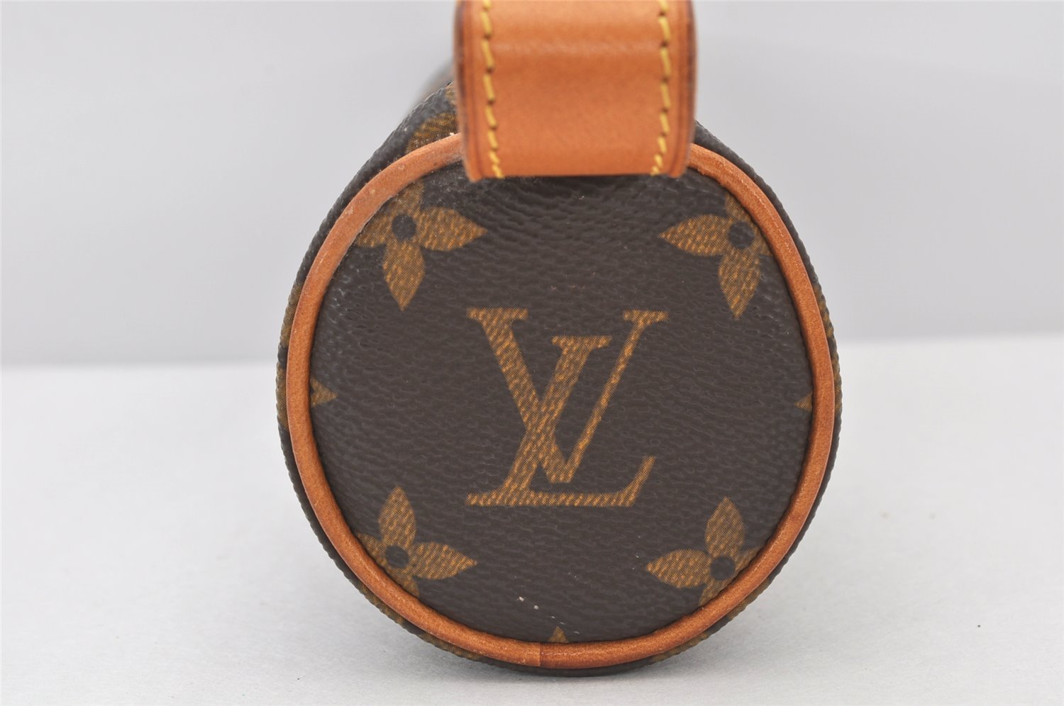 Authentic Louis Vuitton Monogram Trousse Ronde Pen Case Pouch M47630 Junk 4058K
