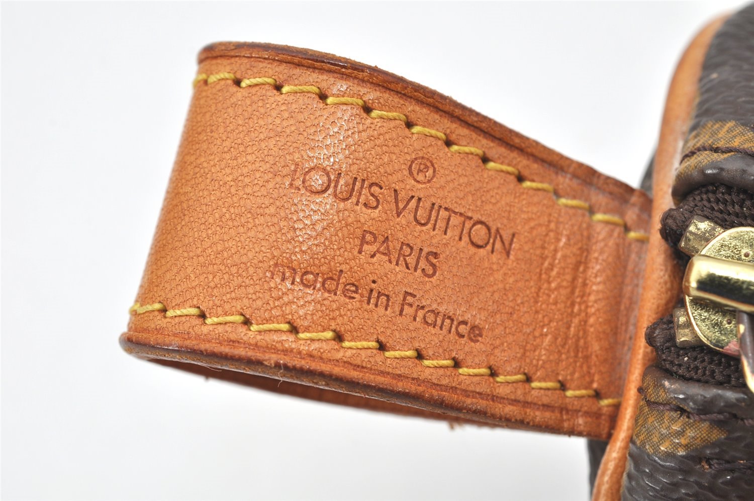 Authentic Louis Vuitton Monogram Trousse Ronde Pen Case Pouch M47630 Junk 4058K