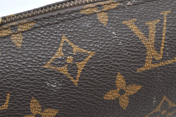 Authentic Louis Vuitton Monogram Trousse Ronde Pen Case Pouch M47630 Junk 4058K
