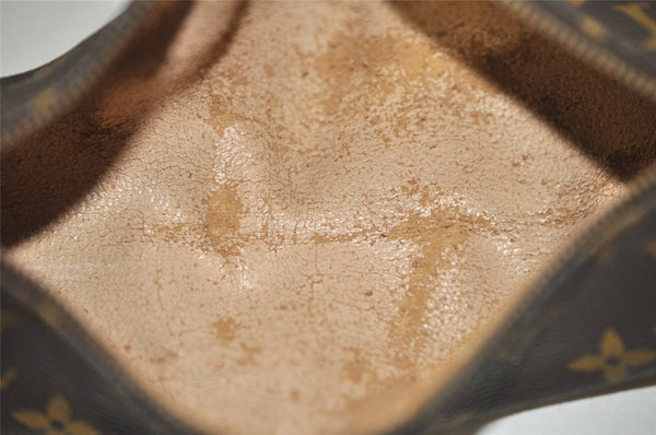 Authentic Louis Vuitton Monogram Trousse Ronde Pen Case Pouch M47630 Junk 4058K