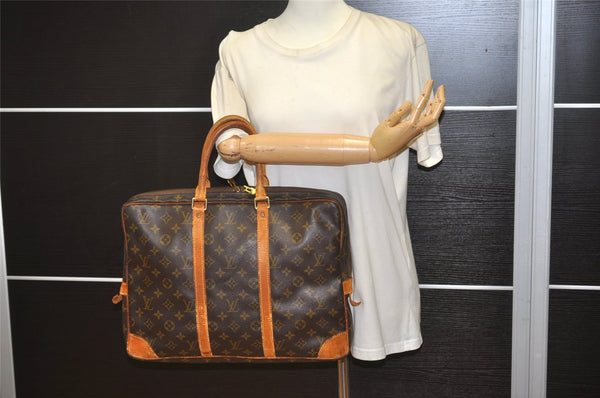 Authentic Louis Vuitton Monogram Porte Documents Voyage M53361 Briefcase 4059J