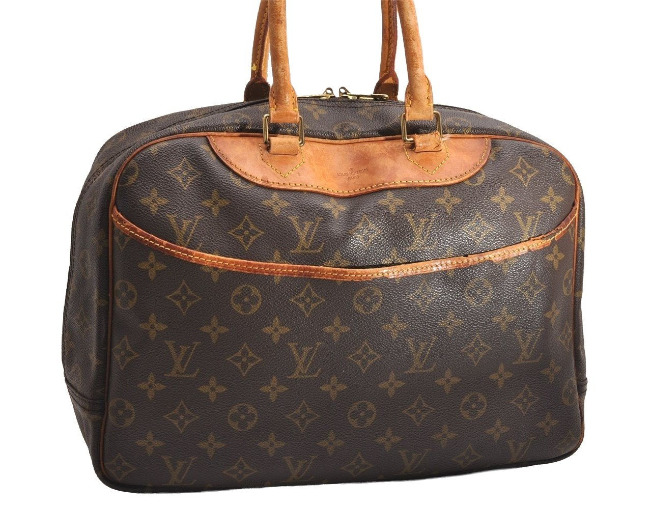 Authentic Louis Vuitton Monogram Deauville Hand Bag M47270 LV 4061J