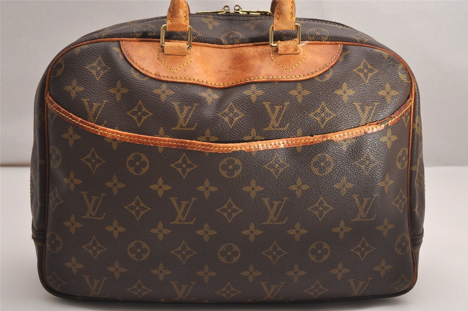 Authentic Louis Vuitton Monogram Deauville Hand Bag M47270 LV 4061J