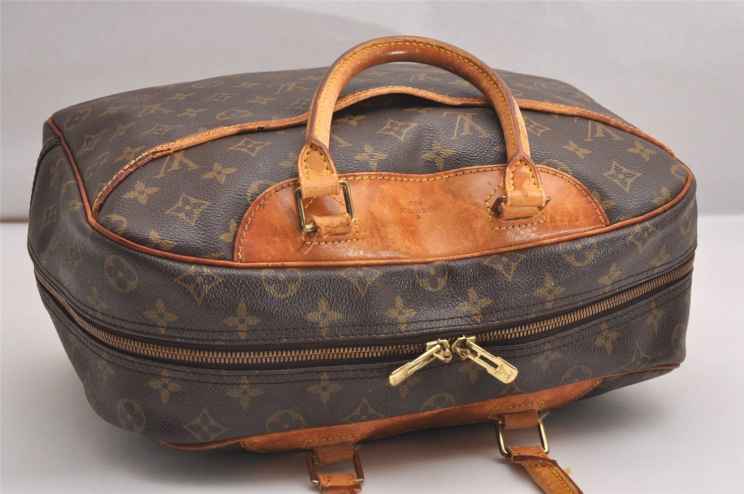Authentic Louis Vuitton Monogram Deauville Hand Bag M47270 LV 4061J