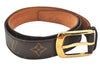 Authentic Louis Vuitton Monogram Ceinture Ellipse Belt 85cm 33.5" M6919 LV 4061K