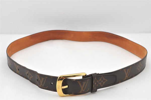Authentic Louis Vuitton Monogram Ceinture Ellipse Belt 85cm 33.5" M6919 LV 4061K