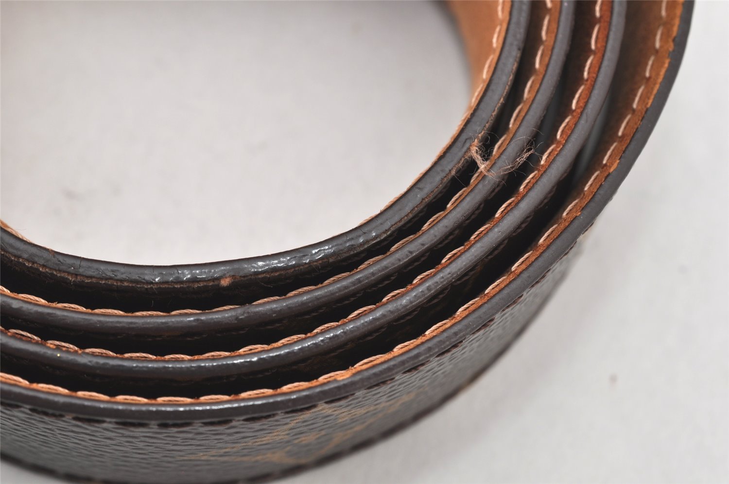 Authentic Louis Vuitton Monogram Ceinture Ellipse Belt 85cm 33.5