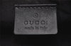 Authentic GUCCI Web Sherry Line Hand Bag Pouch Canvas Leather 92820 Black 4062I